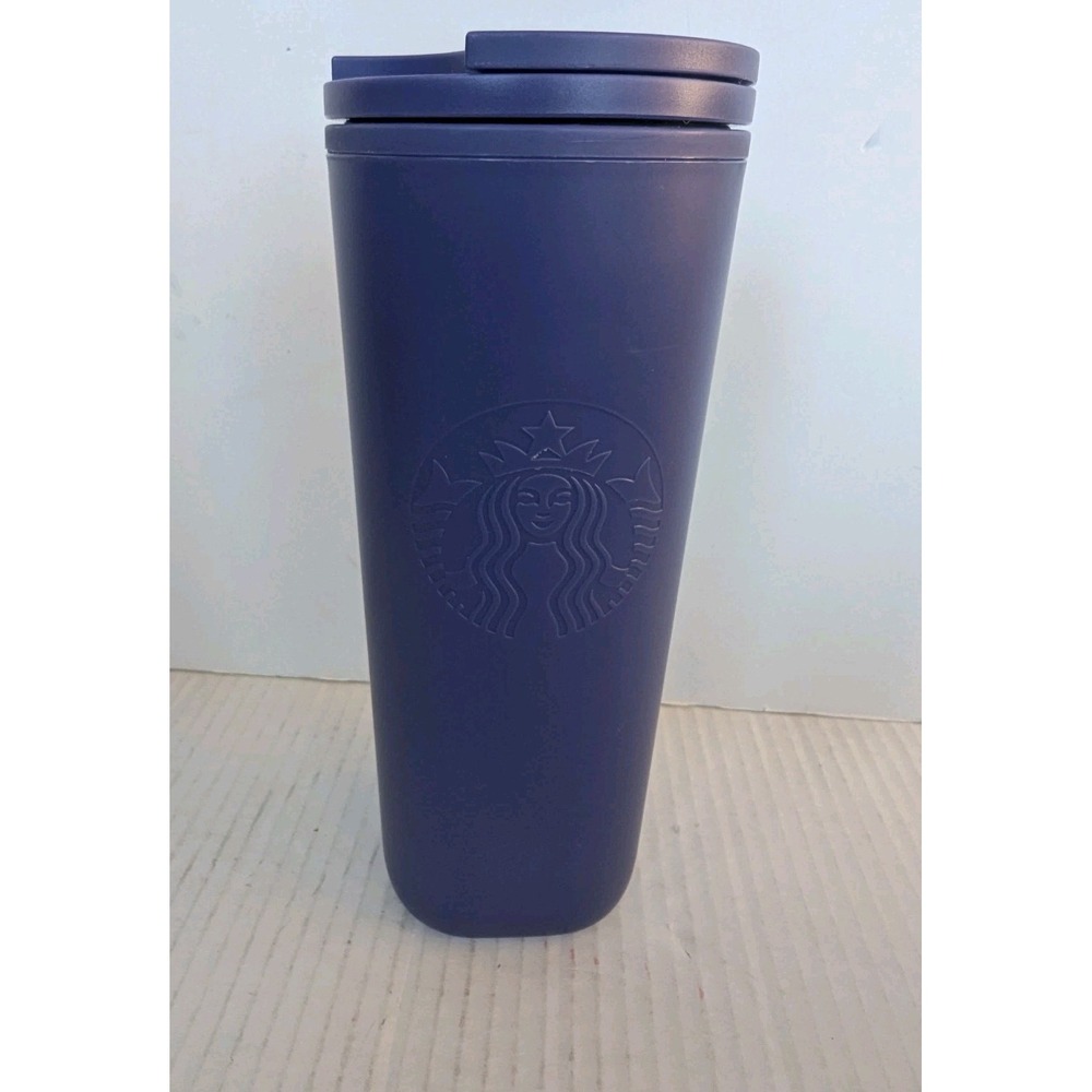 STARBUCKS 2023 Purple 100% Recycled Plastic Triangle Tumbler 16 Fl Oz New